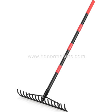 Durable Design Heavy Duty Garden Bow Rake Excavator Rake Bucket with Stainless Steel Handle Power Rake Jump Starter